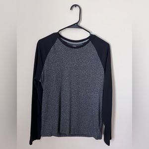 old navy small black and heather long sleeve shirt